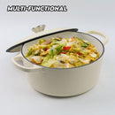 idrop 6 Pcs Premium Cast Iron Enamel Pot Cookware Set / 6 Keping Set Alat Memasak Periuk Enamel Besi Tuang Premium