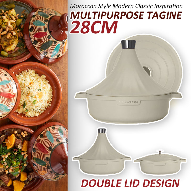 idrop 28CM Moroccan Style Tagine Taji Multifunction Cooking Pot / Periuk Masak Tangine Taji Pelbagai Guna Morocco /  28CM摩洛哥风格Tangines多功能烹饪锅