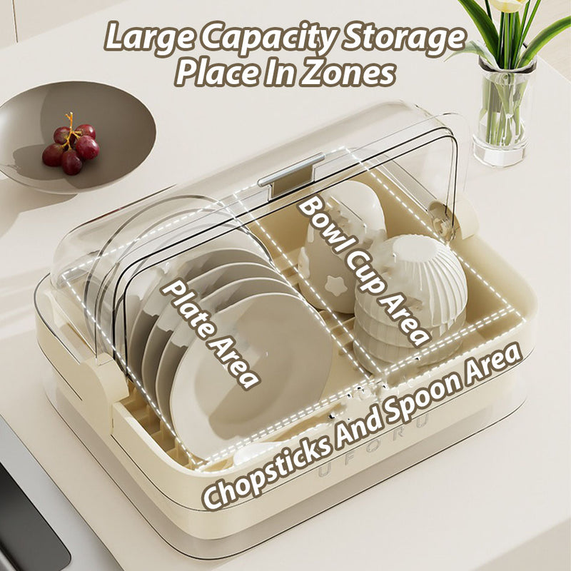 idrop Dish rack with lid / Rak pinggan mangkuk dengan penutup / 碗架带盖