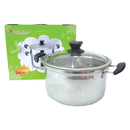idrop 24 cm Double Ear Single Handle Stainless Steel Stock Pot