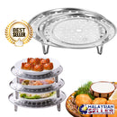idrop Set of 4 Layer 20 cm 22 cm 24 cm 26 cm Steamer Steaming Rack Kitchen Tool Cookingware