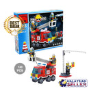 idrop 130 Pcs Fireman Fire Rescue Colorful Creative Building Block Toy Set For Kids Children