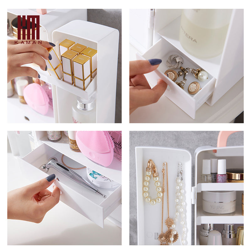 idrop Portable Multipurpose Make Up Cosmetics Jewelry Storage Box Organizer