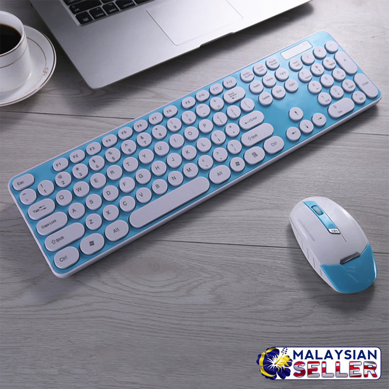 idrop  HK3960 Ultra-thin Elegant 2.4G Wireless Keyboard and Shine Optical Mouse Combos & USB Receiver Kit Silicon