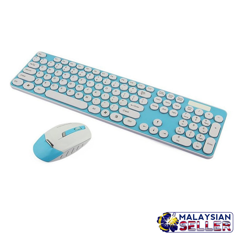idrop  HK3960 Ultra-thin Elegant 2.4G Wireless Keyboard and Shine Optical Mouse Combos & USB Receiver Kit Silicon