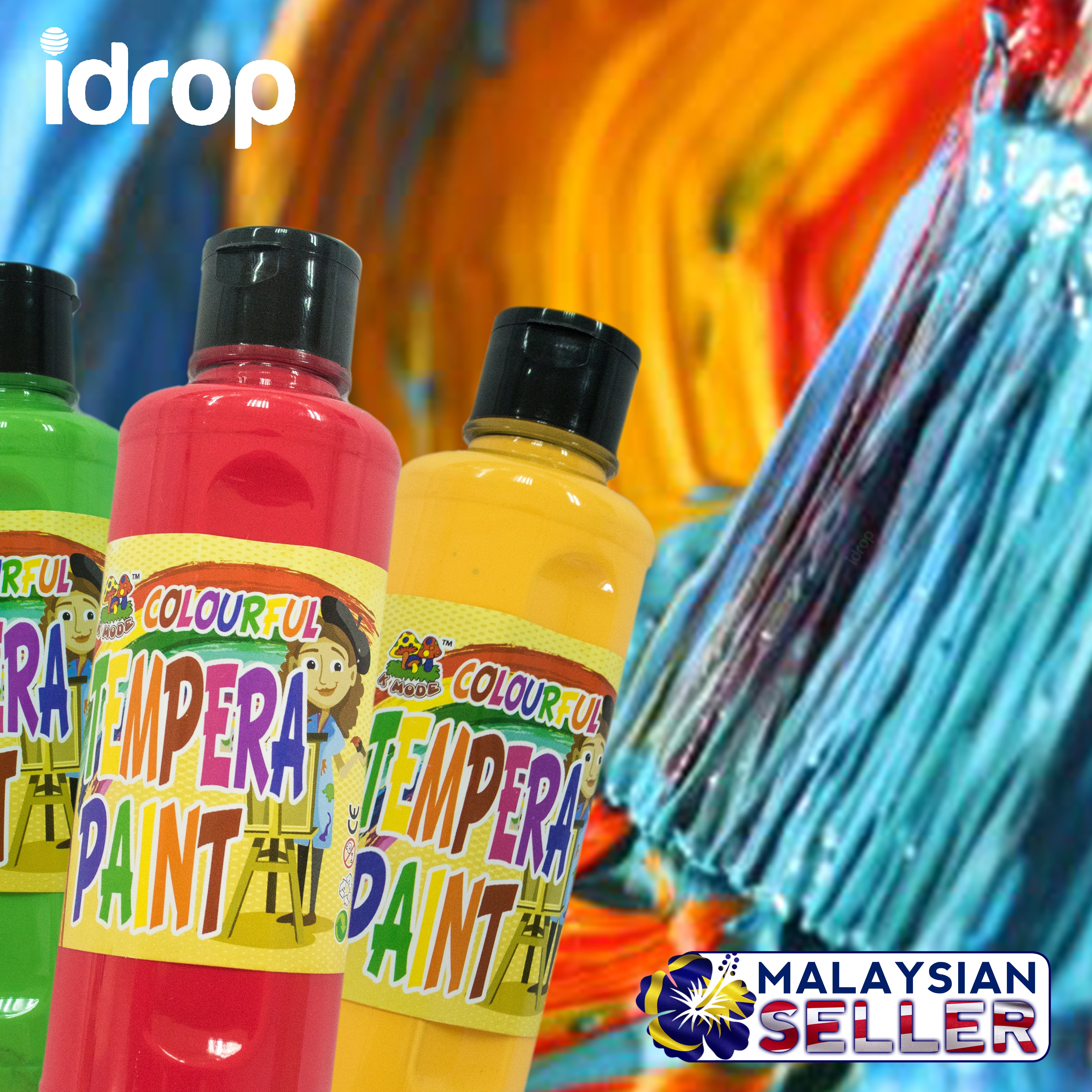 idrop Colourful Tempera Paint Safe WashOff Poster Paint
