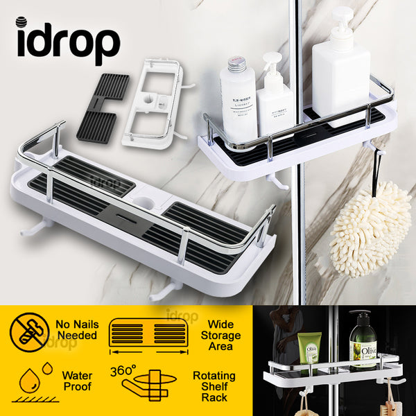 idrop Toilet Shower Mounted Storage Shelf Rack