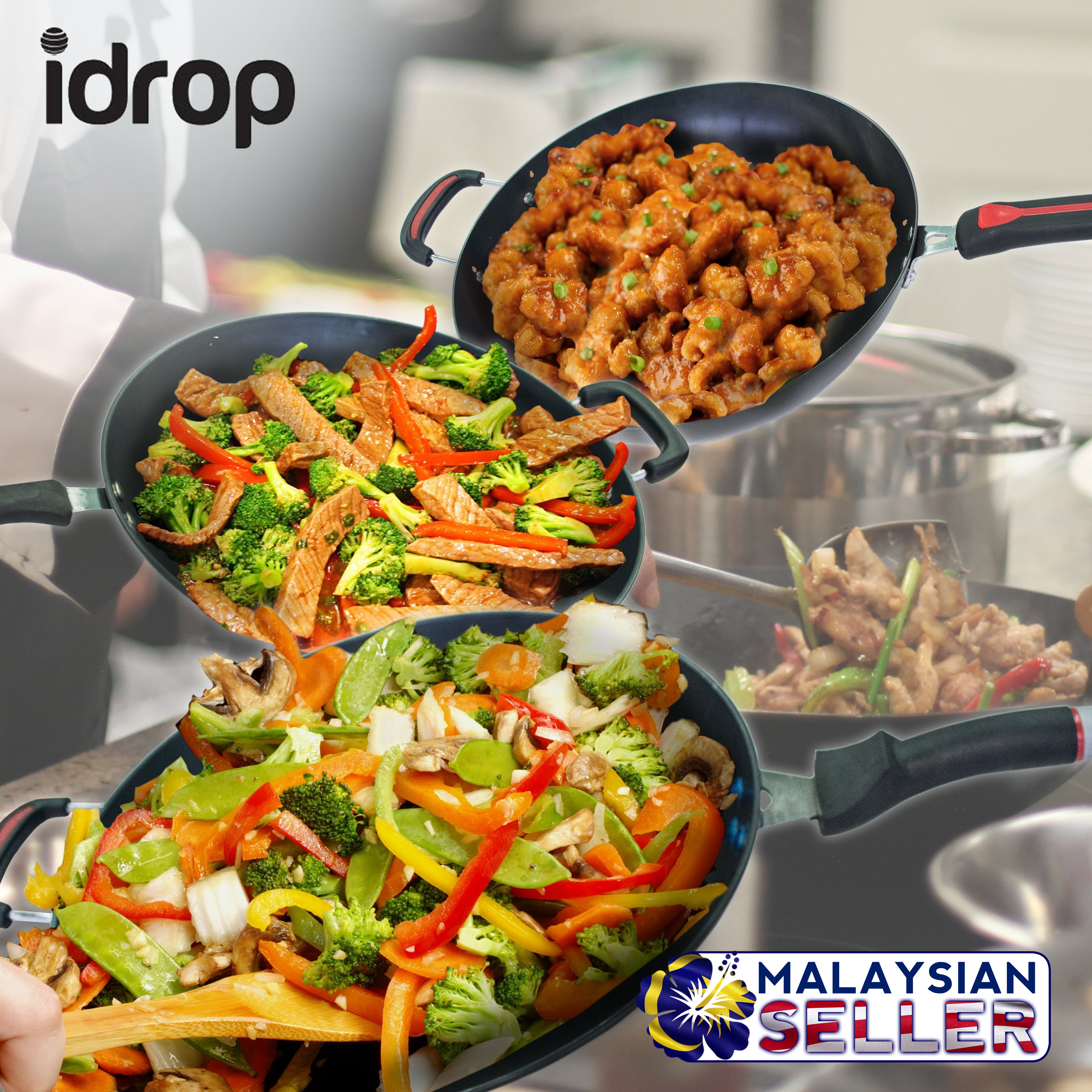 idrop 3 Random Selection Cooking Frying Pan Sale 3 Different Design