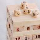 idrop FOLDS HIGH - Wood Toy Stacking Toys Number Dice Game