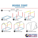 idrop Cottage Playhouse Tent - Children Indoor Outdoor Play House