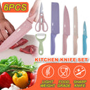 idrop 6PCS Colorful Lightweight Sharp Kitchen Knife Set