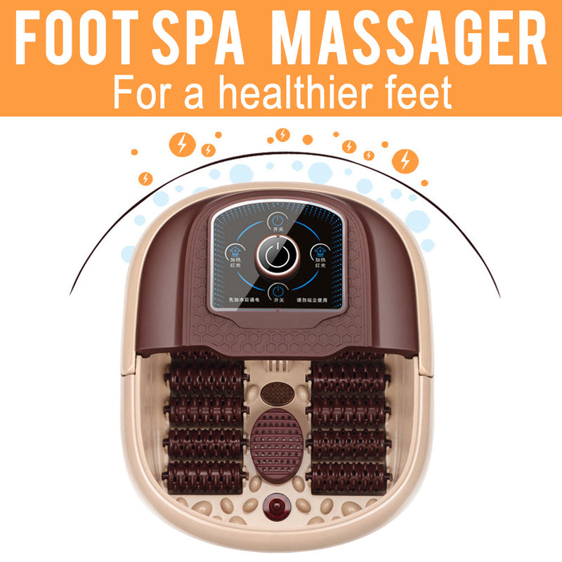 idrop Foot Spa Massage Electric Heating Warmer Bucket with Feet Massage Roller