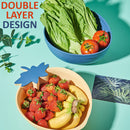 idrop Strawberry Shape Wash Draining Bowl Basket / Mangkuk Basuh Bentuk Strawberi / 草莓塑料沥水篮