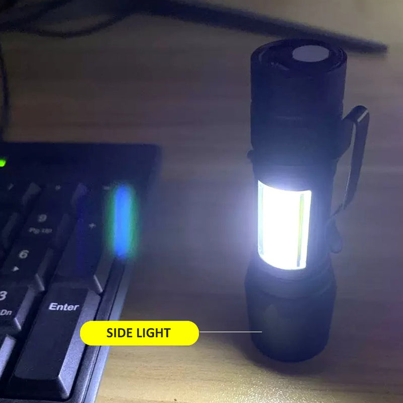 idrop USB Rechargeable LED Torch Light / Lampu Suluh LED USB / USB充电手电筒LED(塑料盒子)