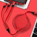 idrop 3 IN 1 Retractable Extendable USB to Type C / Micro USB / Apple Compatible Charging Cable