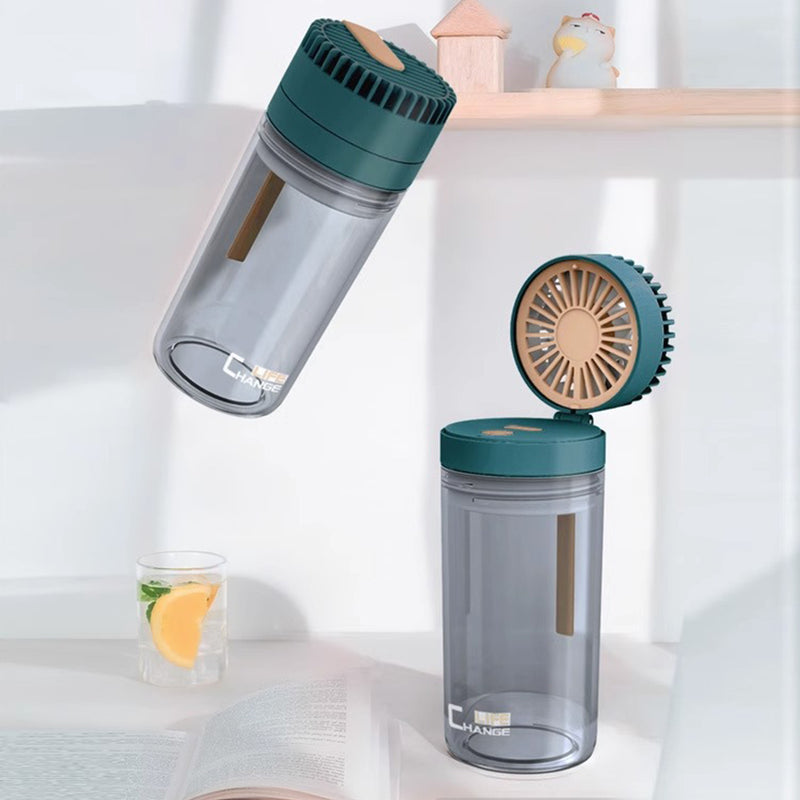 idrop [ 400ml ] Drinking Water Cup with Electric Fan / Cawan Minum Kipas Elektrik / 400ML水杯带小电风扇(炫风 风扇杯)