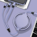idrop 3 IN 1 Retractable Extendable USB to Type C / Micro USB / Apple Compatible Charging Cable