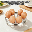 idrop 6 Hole Stainless Steel Egg Steamer Rack Round Fish Egg Heat Resistant Pot Trivet Thickened Cooking Rack Kitchen Tool Rak Kukus Telur 6 Lubang Keluli Tahan Karat Rak Bulat Ikan Telur Alas Tahan Panas Periuk Tebal dan Kukuh Alat Dapur Serbaguna (S)