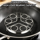 idrop 6 Hole Stainless Steel Egg Steamer Rack Round Fish Egg Heat Resistant Pot Trivet Thickened Cooking Rack Kitchen Tool Rak Kukus Telur 6 Lubang Keluli Tahan Karat Rak Bulat Ikan Telur Alas Tahan Panas Periuk Tebal dan Kukuh Alat Dapur Serbaguna (S)