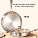 idrop 22CM - 30CM Thickened 316 Without Coating Frying Pan / 22CM - 30CM Tebal 316 Tanpa Bersalut Kuali / 22CM - 30CM 加厚316无涂层煎锅