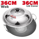 idrop [ 28CM / 32CM / 36CM ] Nonstick Stainless Steel Honeycomb Cooking Wok / Periuk Masak Keluli Tahan Karat Honeycomb / 不锈钢双耳蜂窝炒锅
