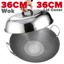 idrop [ 28CM / 32CM / 36CM ] Nonstick Stainless Steel Honeycomb Cooking Wok / Periuk Masak Keluli Tahan Karat Honeycomb / 不锈钢双耳蜂窝炒锅