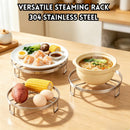 idrop【 12CM – 18CM 】304 Stainless Steel Steaming Rack Steamer Stand Pressure Cooker Rice Cooker Steam Rack Kitchen Tool Kukus Keluli Tahan Karat 304 12CM–18CM Rak Pengukus Untuk Periuk Nasi dan Periuk Tekanan Rak Kukus Rendaman Air Alat Dapur Rumah (S)