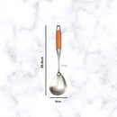 idrop Kitchen Utensil Set Stainless Steel Wooden Handle Spatula Long Handle Heat Resistant Non Stick Soup Ladle Cooking Tool Set Set Peralatan Dapur Keluli Tahan Karat Pemegang Kayu Spatula Tidak Melekat Senduk Sup Alat Memasak Set (S)