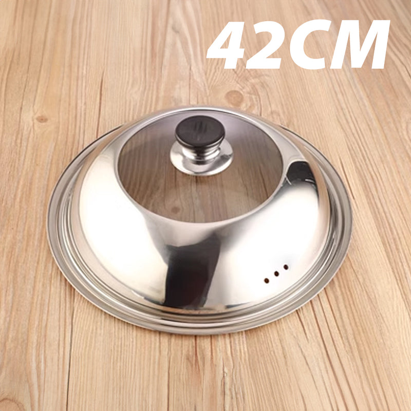 idrop Non-Magnetic Stainless Steel Pot Pan Lid Cover 34CM~42CM / Penutup Periuk dan Kuali Keluli Tahan Karat / [40CM]无磁不锈钢锅锅盖盖 [ 1PC ]