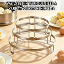 idrop【 12CM – 18CM 】304 Stainless Steel Steaming Rack Steamer Stand Pressure Cooker Rice Cooker Steam Rack Kitchen Tool Kukus Keluli Tahan Karat 304 12CM–18CM Rak Pengukus Untuk Periuk Nasi dan Periuk Tekanan Rak Kukus Rendaman Air Alat Dapur Rumah (S)