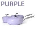 idrop [ 18CM + 28CM + 30CM ] Pebble Pot Nonstick Pot & Pan Set / Set Periuk masak Nonstick / 鹅软石不粘锅