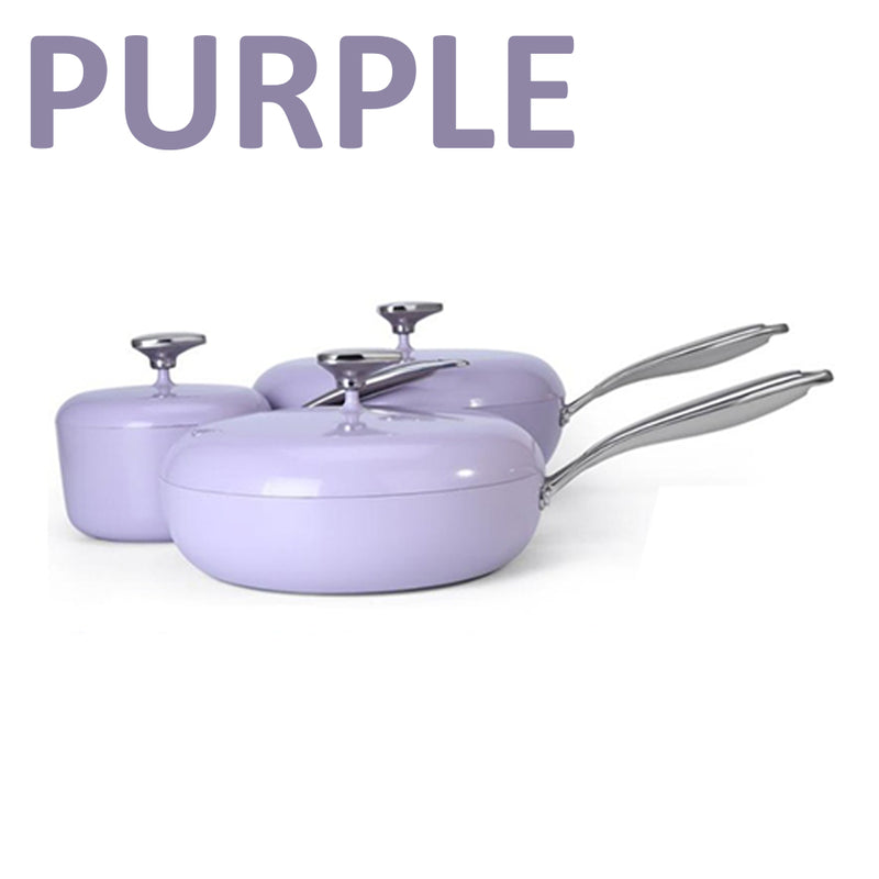 idrop [ 18CM + 28CM + 30CM ] Pebble Pot Nonstick Pot & Pan Set / Set Periuk masak Nonstick / 鹅软石不粘锅