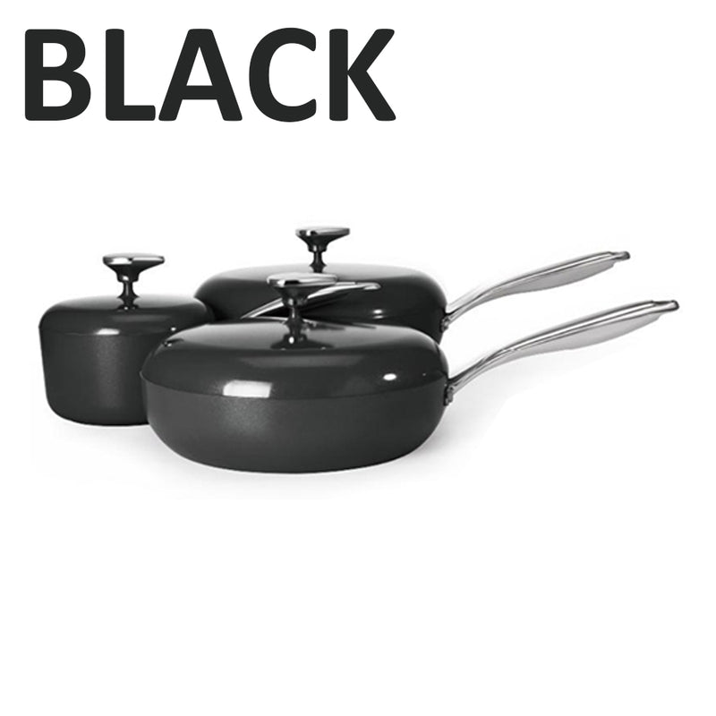 idrop [ 18CM + 28CM + 30CM ] Pebble Pot Nonstick Pot & Pan Set / Set Periuk masak Nonstick / 鹅软石不粘锅