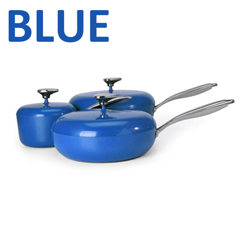 idrop [ 18CM + 28CM + 30CM ] Pebble Pot Nonstick Pot & Pan Set / Set Periuk masak Nonstick / 鹅软石不粘锅