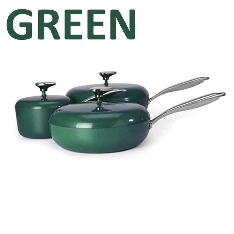 idrop [ 18CM + 28CM + 30CM ] Pebble Pot Nonstick Pot & Pan Set / Set Periuk masak Nonstick / 鹅软石不粘锅