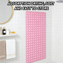 idrop Anti Slip Bathroom Mat Tikar Mandi Anti Gelincir Strong Suction Non Slip Quick Dry Water Absorbent Waterproof Anti Mould Soft Comfortable Floor Mat for Bathroom Toilet Shower Kitchen Balcony (S)