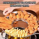 idrop 304 Stainless steel Penapis Minyak, Stainless steel Oil Filter Pan Kitchen Oil Drain Pan, Frying Oil Draining Rack Tray (S)