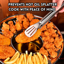 idrop 304 Stainless steel Penapis Minyak, Stainless steel Oil Filter Pan Kitchen Oil Drain Pan, Frying Oil Draining Rack Tray (S)