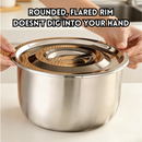 idrop [ 14CM, 18CM, 22CM, 26CM, 30CM ] SUS304 Stainless Steel Bowl with Lid Food Grade Oil Storage Bowl Kitchen Bowl Round Container Periuk Mangkuk Keluli Tahan Karat SUS304 dengan Penutup Bekas Minyak Gred Makanan Mangkuk Sup Bulat Bekas Dapur Rumah (S)