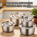 idrop [ 14CM, 18CM, 22CM, 26CM, 30CM ] SUS304 Stainless Steel Bowl with Lid Food Grade Oil Storage Bowl Kitchen Bowl Round Container Periuk Mangkuk Keluli Tahan Karat SUS304 dengan Penutup Bekas Minyak Gred Makanan Mangkuk Sup Bulat Bekas Dapur Rumah (S)
