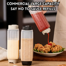 idrop Sauce Squeeze Bottle Food Grade Plastic Condiment Dispenser Large Capacity Inverted Ketchup Salad Mayonnaise Bottle Botol Picit Sos Plastik Gred Makanan Botol Perasa Kapasiti Besar Terbalik （S）