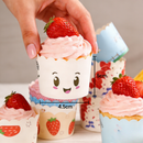 idrop 50pcs Bekas Kek Cawan, Round Muffin Cup, Roll Colorful Small Paper Cup for Muffin Paper Cup (Random Design)