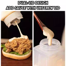 idrop Sauce Squeeze Bottle Food Grade Plastic Condiment Dispenser Large Capacity Inverted Ketchup Salad Mayonnaise Bottle Botol Picit Sos Plastik Gred Makanan Botol Perasa Kapasiti Besar Terbalik （S）