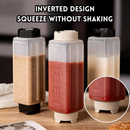 idrop Sauce Squeeze Bottle Food Grade Plastic Condiment Dispenser Large Capacity Inverted Ketchup Salad Mayonnaise Bottle Botol Picit Sos Plastik Gred Makanan Botol Perasa Kapasiti Besar Terbalik （S）