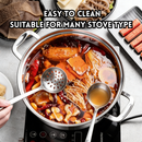 idrop 30CM Stainless Steel Steamer Pot Multi Function Steaming Cooking Pot with Steamer Tray Kitchen Soup Pot Periuk Kukus Keluli Tahan Karat Periuk Kukus Pelbagai Fungsi dengan Dulang Kukus Periuk Sup Dapur (S)