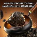 idrop 24CM Deep Belly Wok Traditional Pumpkin Shape Iron Wok Flat Bottom Cooking Pan Induction Gas Stove Compatible Kitchen Cookware Kuali Besi Perut Besar Bentuk Labu Kuali Goreng Dasar Rata Sesuai Dapur Induksi dan Dapur Gas Peralatan Dapur Rumah (S)