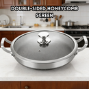 idrop 36CM Double Handle Flat Fry Pan 316 Stainless Steel Non Stick Pan Cooking Pan Induction Gas Stove Compatible Kuali Leper Dua Pemegang 36CM Keluli Tahan Karat 316 Kuali Tidak Melekat Sesuai Dapur Induksi dan Dapur Gas Peralatan Dapur Rumah (P)