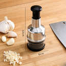 idrop Penghiris Sayur Dan Bawang, Penekan Bawang Putih Manual Dan Pencincang Makanan,hand Pressing Garlic Cutter Kitchen Chopper Stainless Steel Vegetable Slicer Onion