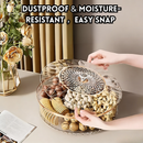 idrop Acrylic Bekas Kuih Raya Bulat Boleh Pusing 360, Bekas Makanan Snek , Bekas Biskut Raya Snak Candy Storage Box