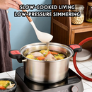 idrop [ 5L / 7L ] Micro Pressure Pot Stainless Steel Soup Pot Multi Function Stew Cooking Pot Large Capacity Induction Gas Stove Periuk Tekanan Mikro 5L Keluli Tahan Karat Periuk Sup Periuk Rebus Kapasiti Besar Sesuai Dapur Induksi dan Dapur Gas (P)